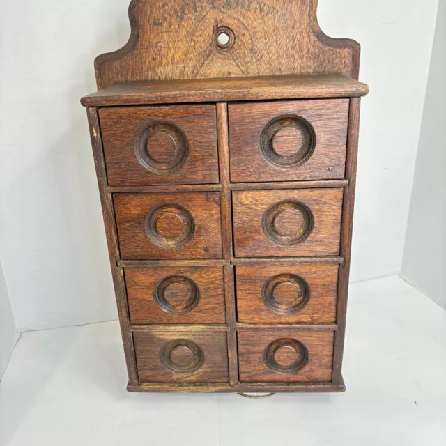 Antique 8 Drawer Spice Cabinet/Cupboard/Chest/Apothecary-Primitive Spice Box
