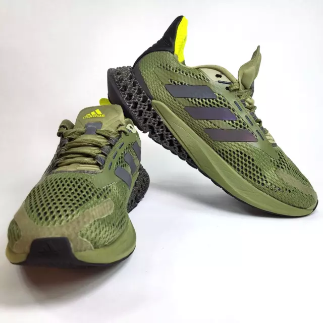 adidas 4DFWD Marathon Running Shoe Sneakers Army Green Combo Low Top Mens 7 US