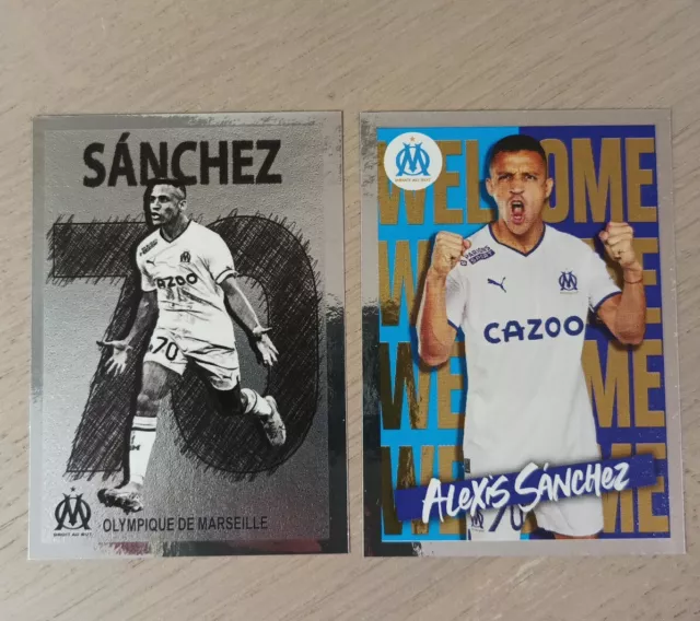 PANINI FOOTBALL 2023 stickers lot#235 #4 SANCHEZ Olympique de Marseille NEON CRACK