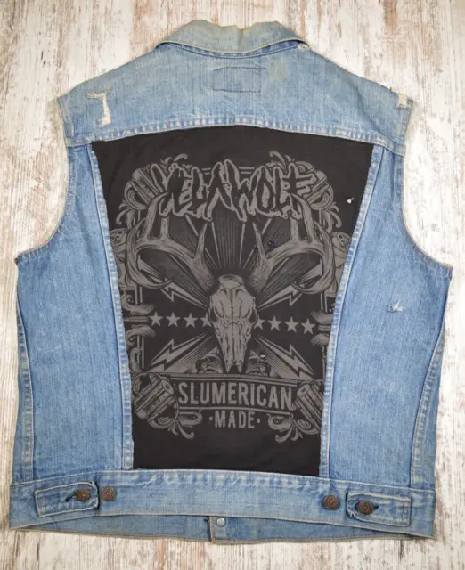 Vintage Levis Blue Denim Vest Trucker Jacket Type 3 70s Yelawolf Slumerican USA