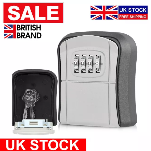 Key Safe Box 4 Digit Wall Mounted indoor Outdoor High Security Code Lock