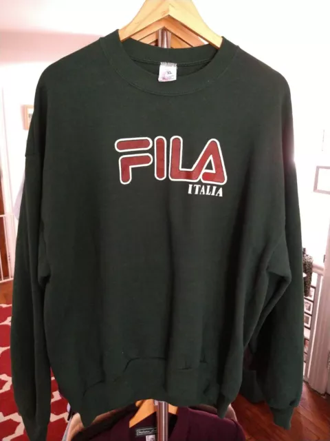 Rare Vintage Fila Italia Printed On Russell Athletic XL Made In Usa 1990s hype