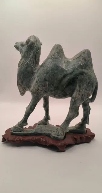 Carved Hard stone/Jadeite Camel Statue -  Chinese Style Replica - Decorative