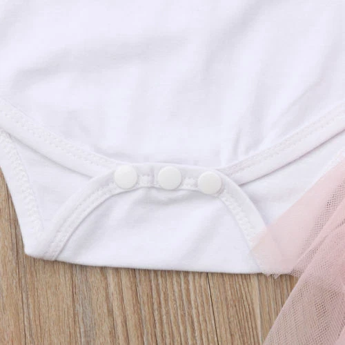 Newborn Baby Girls 1st Birthday Tops Romper Tutu Skirt Dress Outfits Clothes 4