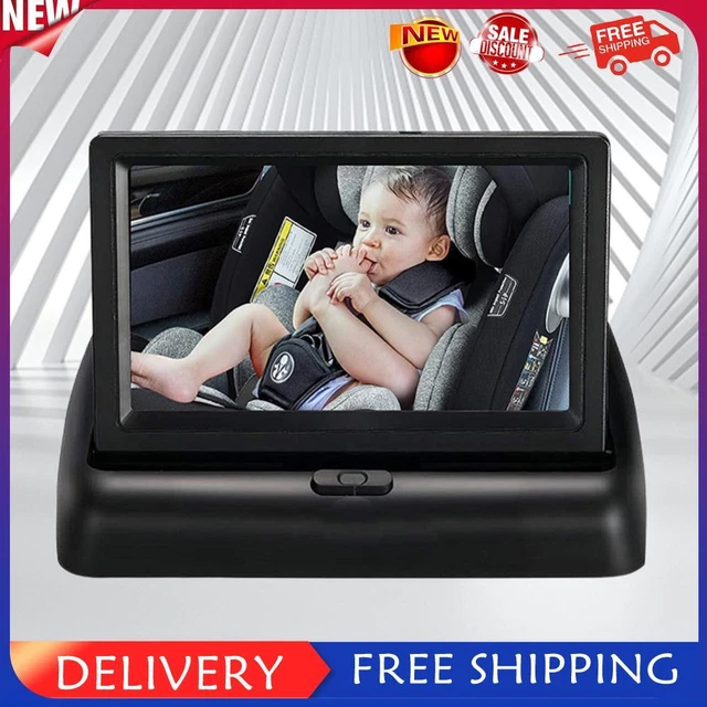 Telecamera di backup 5 pollici visione notturna a infrarossi auto telecamera bambino 8 LED IP68 impermeabile