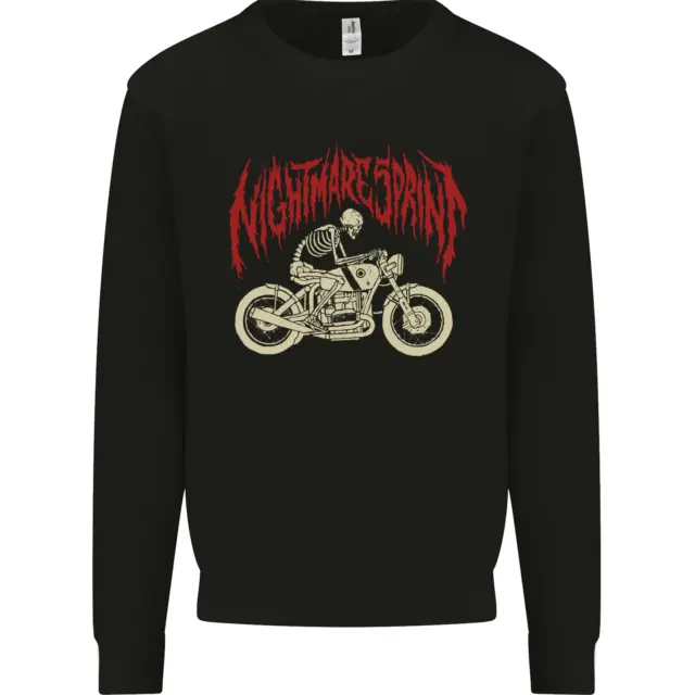 Nightmare Sprint Motorcycle Motorbike Biker Kids Sweatshirt Jumper