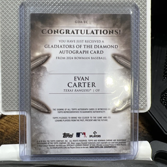 2024 BOWMAN GLADIATORS Of The Diamond Gold Refractor RC Auto Evan