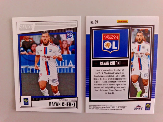 Autocollant Panini Foot 2022 Ligue 1 - Rayan Cherki N°185 (OL) - Neuf Et Non Collé, Parfait Pour Ta Collection !