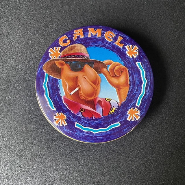 Camel Cigarettes Coasters Set of 4 Joe Cool Brand Tin Vintage 1994