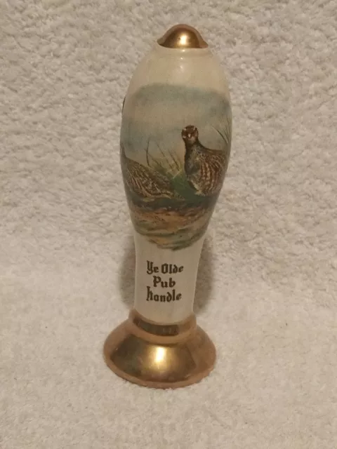 Vintage Ye Olde Pub Handle Ceramic Mead Pump Handle Partridges-Empty Bottle 6"