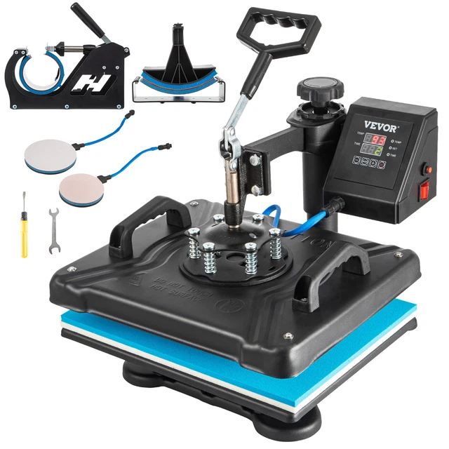 5 in1 Heat Press 12"x15" T-shirt Mug Plate Hat Transfer Sublimation Machine
