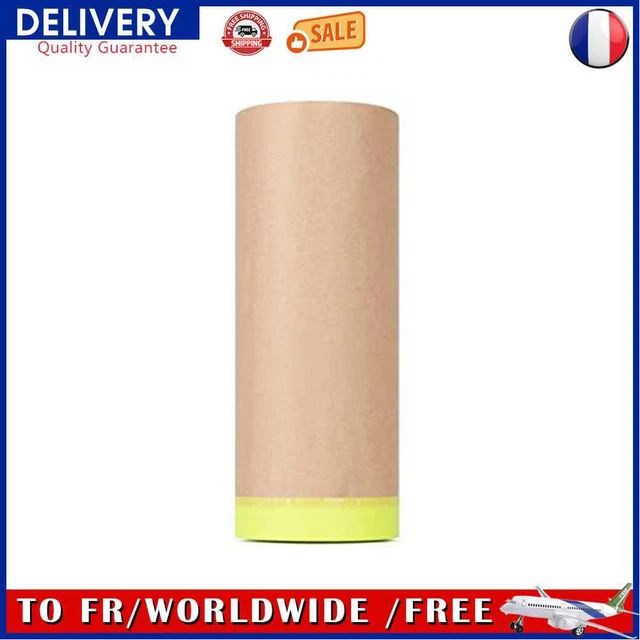 12m Auto Spray Paint Masking Kraft Paper Film Roll for Furniture Car (30cm)