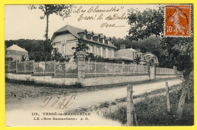 cpa 61 - BAGNOLES DE L'ORNE TESÉ LA MADELEINE Family Pension "GOOD SAMARITAN"