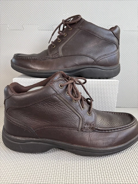 ROCKPORT BOOTS UK8 Brown Leather Mens Adiprene Adidas Lace  display picture 2