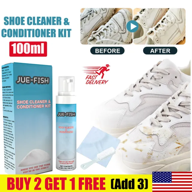 100ml Shoe Cleaner, Multi-Functional Shoe Cleaner & Conditioner Kits US