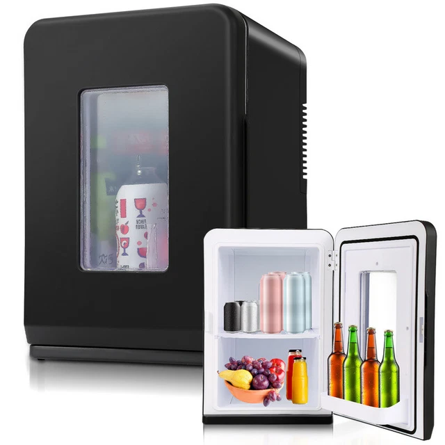 Zilan Mini Frigorifero 2 In 1 4 Litri – Raffredda E Riscalda, Silenzioso, Per Make-up, Bevande, Ufficio, Auto – Luce LED E Ripiano Rimovibile