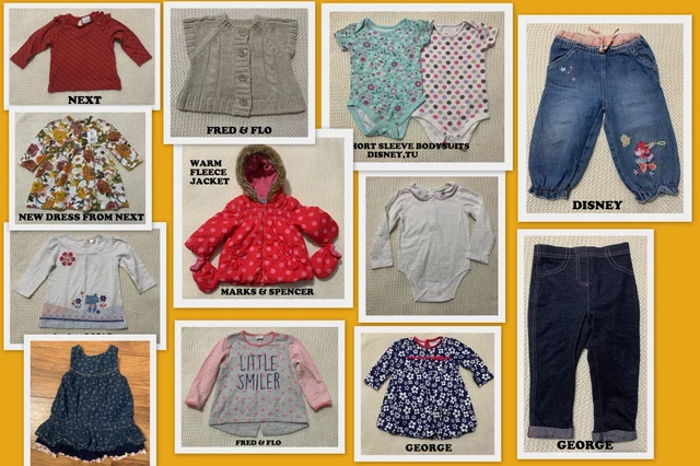 Enorme pacchetto di vestiti per ragazze 9-12 mesi PROSSIMI, GEORGE, DIMENSIONE GIOVANE, JOHN LEWIS