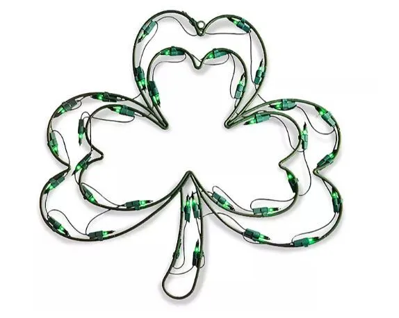 Green Shamrocks Indoor 35 Mini Lights St Patrick’s Patty's Day Luck of the Irish