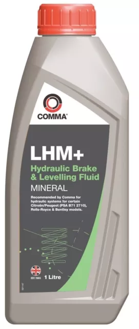 Comma LHM Plus Hydraulic Brake & Suspension Levelling Fluid 1lt - LHM1L