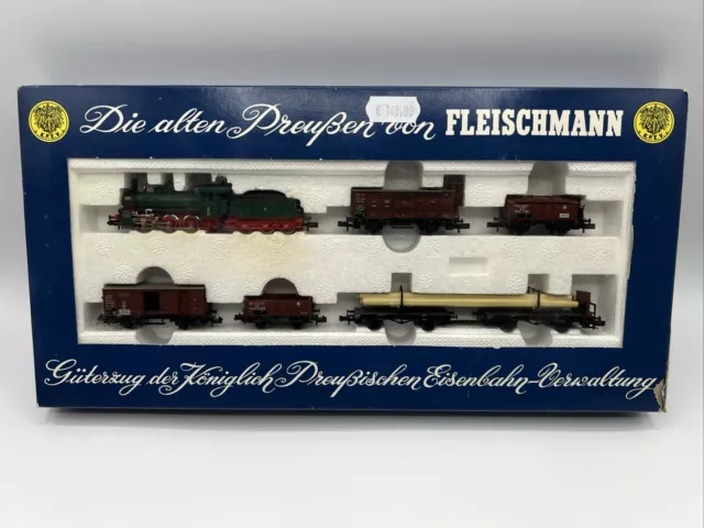 Spur N Fleischmann 7883 Zugset „Die Alten Preußen“ K.P.E.V. Mit Dampflok In OVP