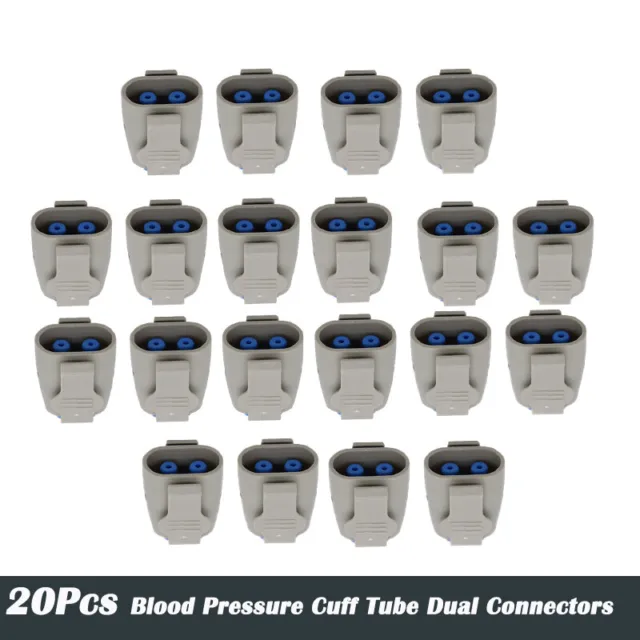 20Pcs Blood Pressure Cuff Tube Dual Connectors For GE Dinamap/Pro/MPS series
