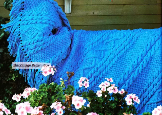 ARAN / THROW - bulky or 12ply - COPY  Afghan knitting pattern