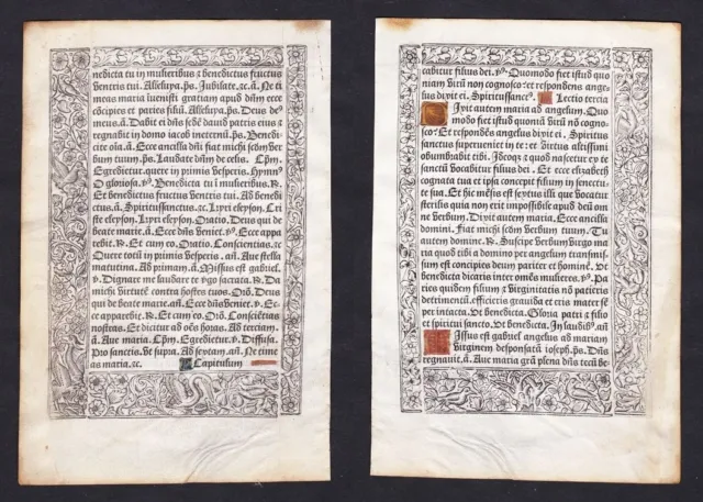 Libro Of Hours Livre D'Heures 1490 Paría Pigouchet Incunabula