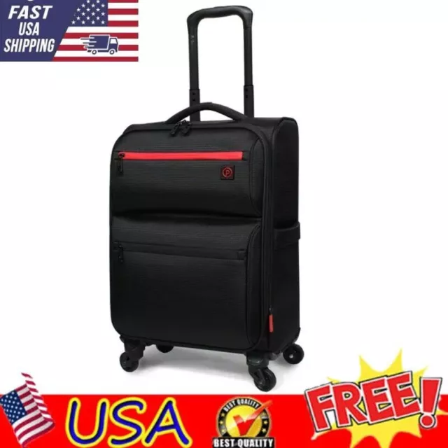 CARRY ON LUGGAGE Softside Rolling Bag Travel Suitcase Lightweight ...