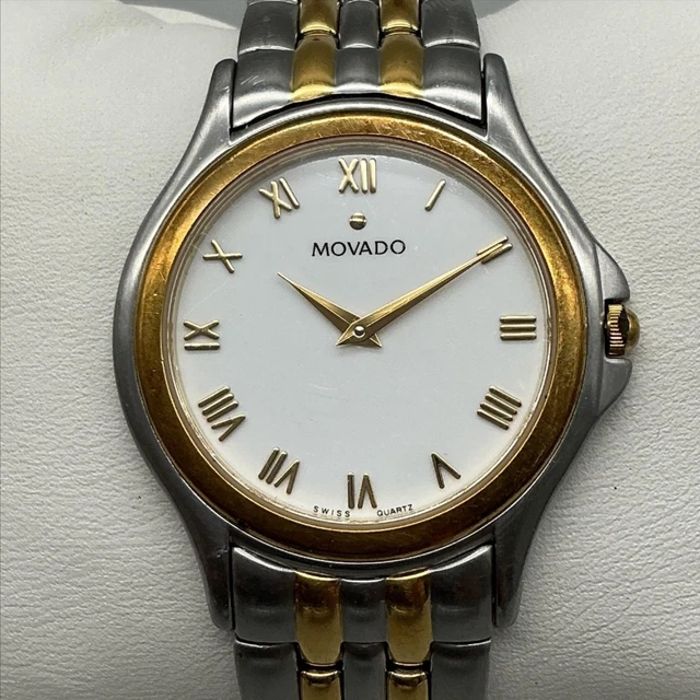 VINTAGE MOVADO MUSEUM Mens Watch 35mm Two Tone Swiss New 