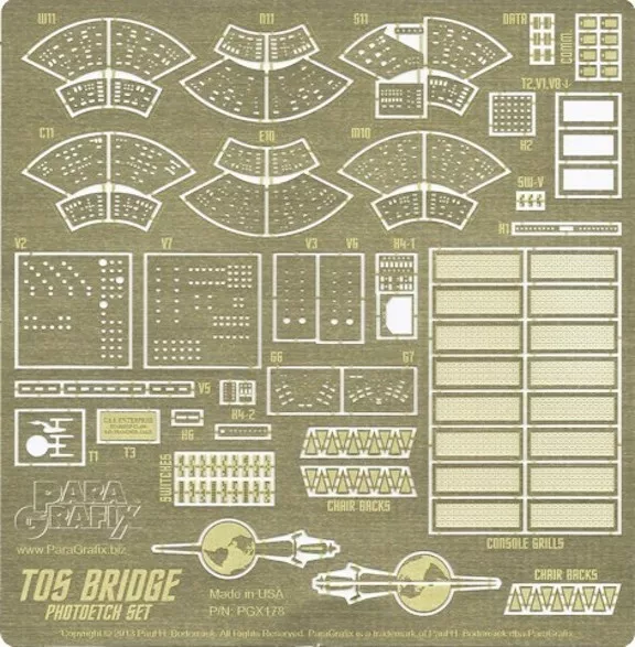 Star Trek - TOS 1701 Enterprise Bridge Photoetch Set - PGX178
