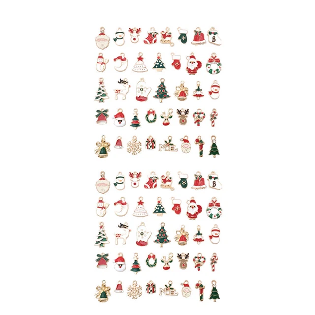76 PCS Santa Charme Krippenschmuck DIY Zubehör Weihnachtsschmuck Weihnachten