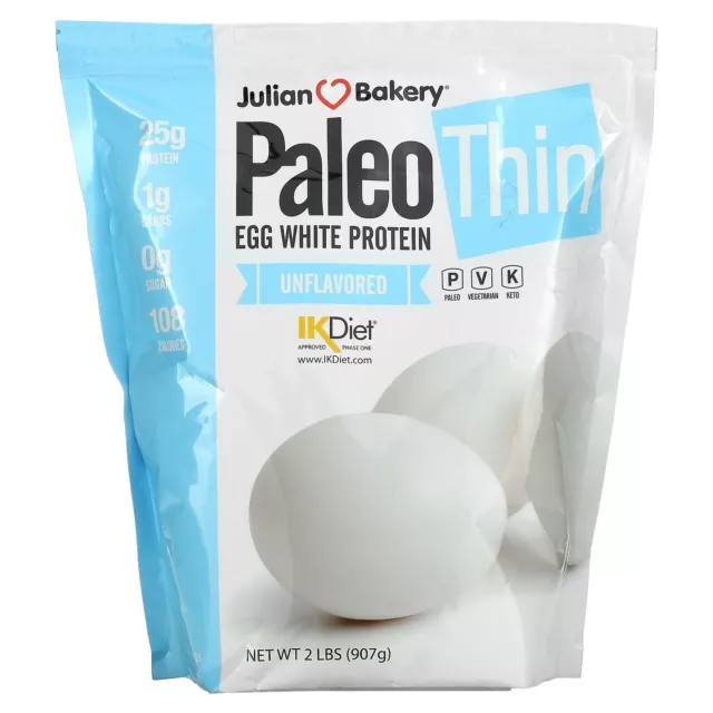 Paleo Thin, Egg White Protein, Unflavored, 2 lbs (907 g)