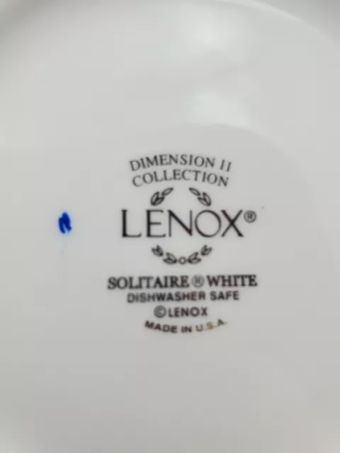 Genuine Lenox Solitaire 3 Piece Place Setting Dimension II White New USA 3