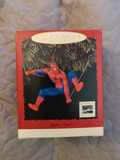 Spider Man Hallmark Keepsake Ornament Marvel Comics 1996 Vintage Retro