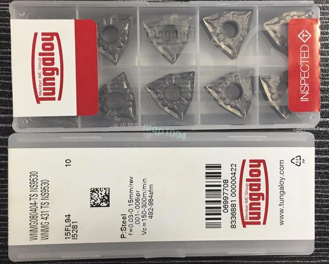 10pcs/box Tungaloy WNMG080404-TS T9115 WNMG431-TS Carbide Inserts New Consumable