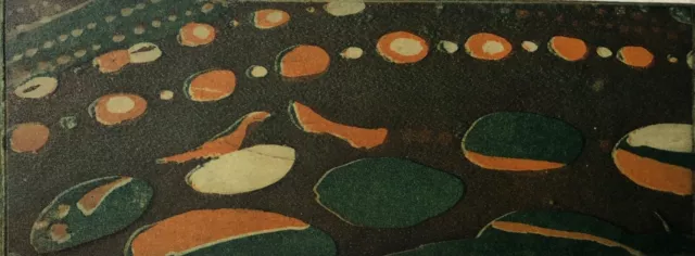 "kleine Ufos", Willibrord Haas 1976, Farbradierung (9/16), 27x22 cm