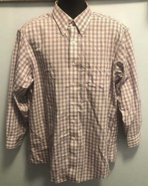 Mens Brooks Brothers 346 Regular Fit Non Iron L/S Button Down Size 16 1/2 - 2/3