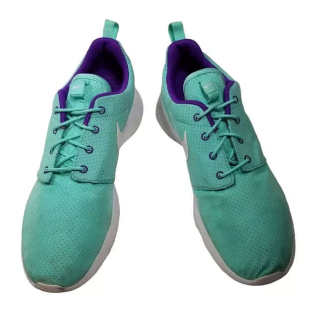 Nike Roshe Run Womens US 11 Mint Purple White Running Sneakers 511882-353 3