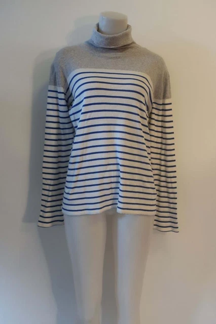 Womens Majestic Paris Neiman Marcus Striped Turtleneck Top 5 US/XL *