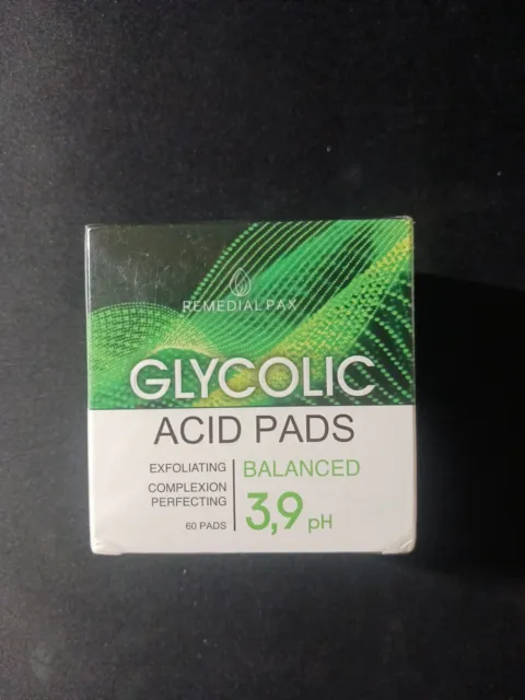 Remedial Pax Glycolic Acid Pads, Exfoliating Facial Peel, 60 Pads, Exp 06/26