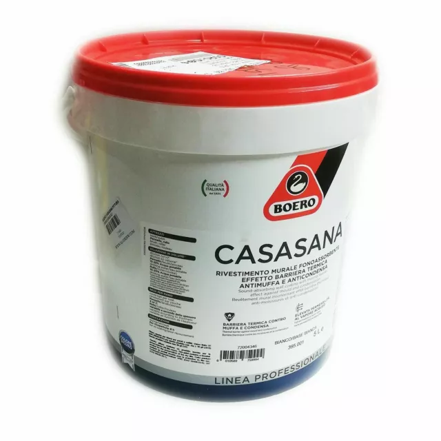 Pittura Anticondensa Casasana Lt 5 Boero Antimuffa Fonoassorbente