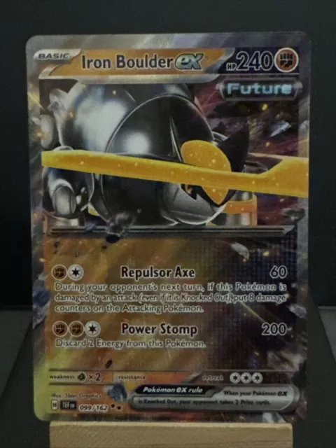 Pokemon Card Iron Boulder ex 099/162 Temporal Forces Double Rare Near Mint