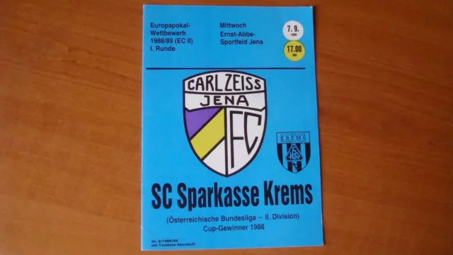 CARL ZEISS JENA v SC SPARKASSE  KREMS SEPTEMBER 1988