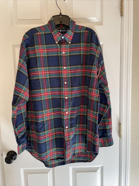 Vintage Polo Ralph Lauren Plaid Shirt Mens Large Blake Long Sleeve Vintage Polo Ralph Lauren Plaid Shirt Mens Large Blake Long Sleeve