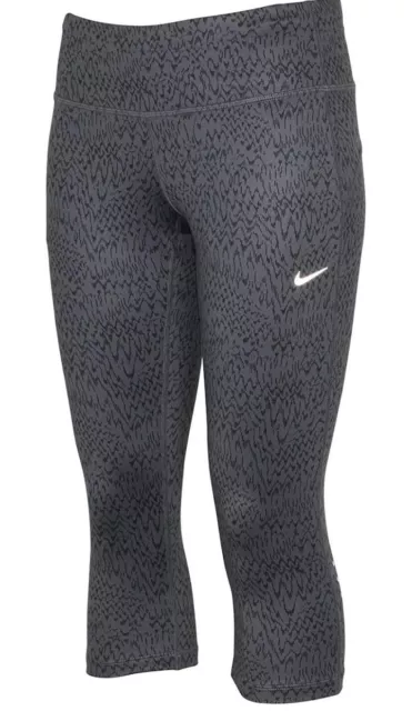 Nike Women's Dri-Fit Epic Run Tight Running Capri size small gray black