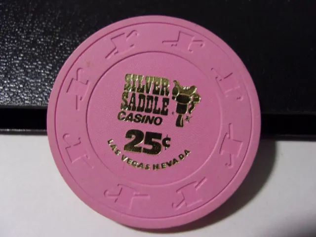 SILVER SADDLE HOTEL CASINO 25¢ hotel casino gaming poker chip - Las Vegas, NV