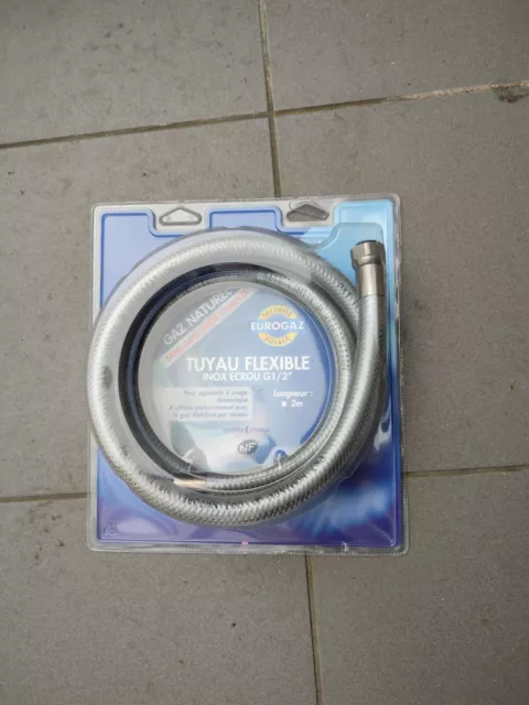 Tuyau flexible gaz en inox longueur 2m - Gaz de ville