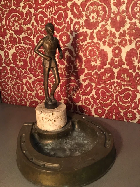 Cendrier Ancien En Sabot De Cheval - Acier Et Fer - Italie Début 1900 - Objet Déco
