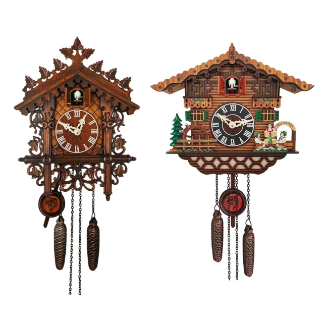 Cuckoo Forest Clocks Wall Clock Vintage Rustic Wooden Clocks Home Decor