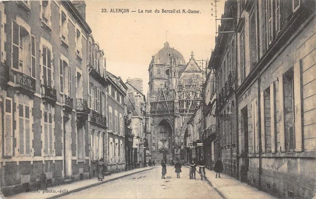 Cpa 61 Alencon La Rue Du Bercail